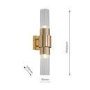 Axyaa Gold Glass LED Wall Lamp: Modern Nordic Style for Living Room, Bedroom, Bathroom