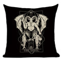 Axyaa Mexico Skull Decor Pillow Cover - Black Tarot Horror Ghost Home Decor