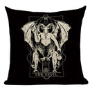 Axyaa Mexico Skull Decor Pillow Cover - Black Tarot Horror Ghost Home Decor