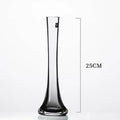 Axyaa Oblique Glass Vase for Flowers - Modern Desk Home Decor