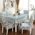 Axyaa Beige Lace Dining Chair Cushion: Elegant Table Set Cover & Cloth