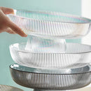 Axya Glass Fruit Plate Cake Dessert Display Tray for Home Hotel Restaurant Decor
