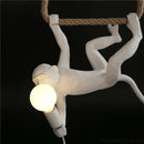 Axya Nordic Monkey Resin LED Pendant Light - White Gold Hanging Lamp