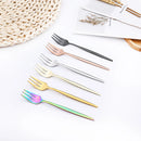 Stainless Steel Small Fork Set for Desserts and Fruits by Axyaa