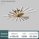 Axyaa LED Chandelier Ceiling Light: Modern, Minimalist, Dimmable for Living Room, Bedroom, Dining