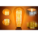 Axyaa ST64 E27 220V Retro Edison Bulb 40W 60W Tungsten Filament Antique Screw Bulb