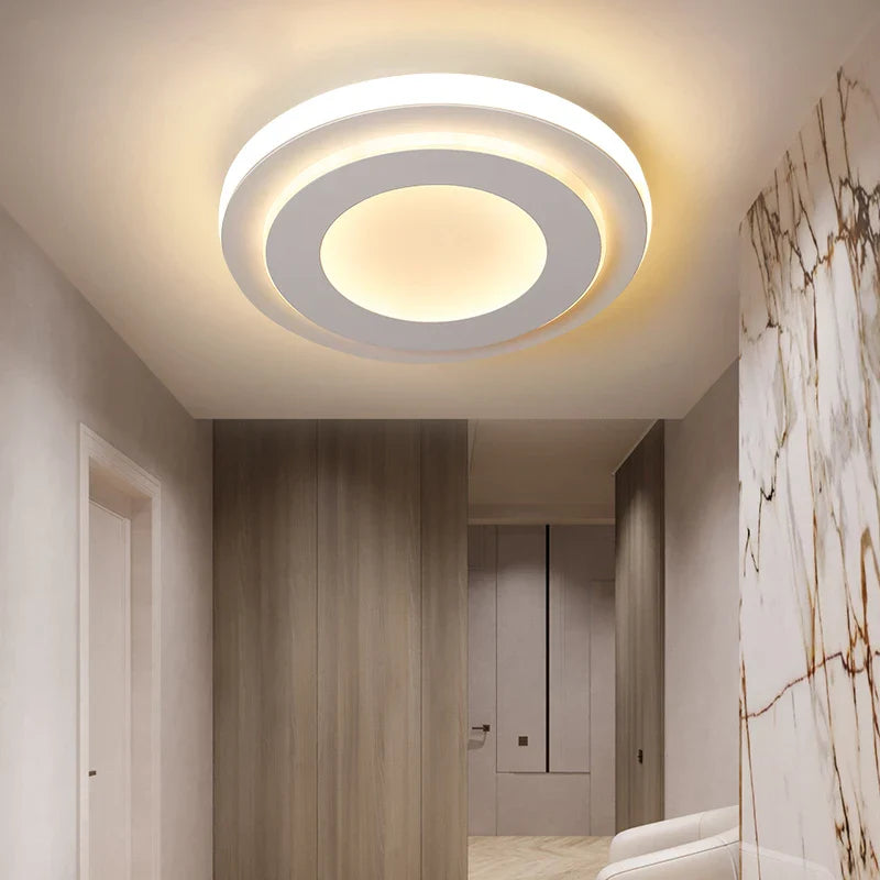 Axyaa White LED Ceiling Light for Modern Living Room and Hallway Lighting