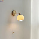 Axyaa Copper LED Wall Light Pull Chain Switch Bathroom Mirror Stair Sconce