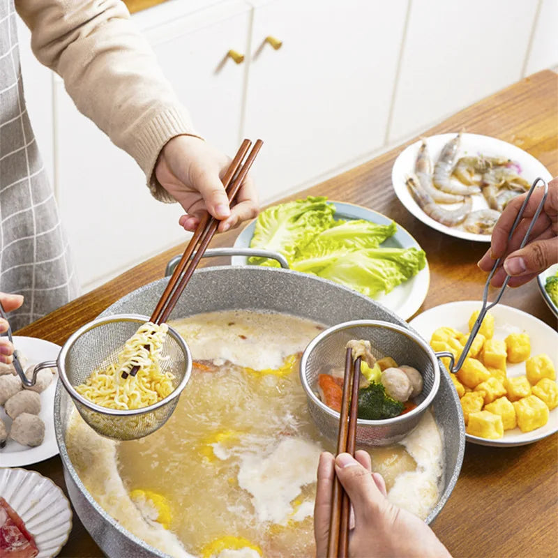 Axyaa Stainless Steel Mesh Hot Pot Colander Skimmer for Home Kitchen Cooking