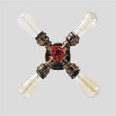 Axyaa Industrial Steampunk Water Pipe Retro Ceiling Light Chandelier Copper Finish