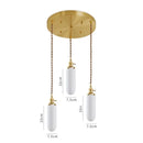 Axyaa Copper Ceramic LED Pendant Light Modern Hanging Lamp for Home Indoor Lighting