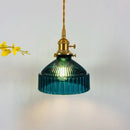 Axyaa Glass Hanging Lamp with Switch | Nordic Copper Pendant Light Fixture