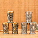 Axyaa Retro Egyptian Wine Glasses Set - Creative Cocktail and Shot Glass Pair