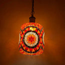 Axyaa Turkish Mosaic Sconce: Handmade Stained Glass Retro LED Hanging Light