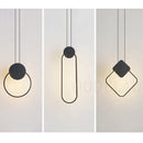 Axya Black Ring Pendant Lamp: Nordic Minimalist Design, Dimmable LED, High Ceiling Hanging Light
