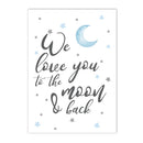 Axyaa Baby Bear Cloud Print Nursery Wall Art Kids Room Decor