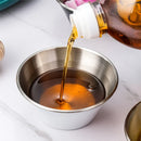 Axyaa Stainless Steel Sauce Dishes Set of 2 - Home Kitchen Tableware Seasoning Plates