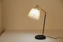Axyaa Metal USB Desk Lamp with Fabric Shade - LED Table Light