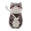 Axyaa Cute Cat Ceramic Coffee Mug Spoon Hand Painted Tea Cup Novelty Gift