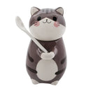 Axyaa Cute Cat Ceramic Coffee Mug Spoon Hand Painted Tea Cup Novelty Gift