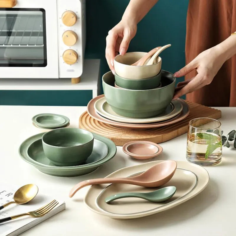 Axya Nordic Ceramic Dinnerware Set for Stylish Home Dining