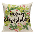 Axyaa Christmas Deer Snowman Cartoon Cushion Cover - Festive Decor Pillowcase