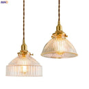 Axyaa Copper LED Pendant Lights | Japanese Style Glass Ball Vintage Hanging Lamp