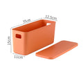 Axyaa Rectangular Desktop Storage Box with Lid - Multifunctional Organizer
