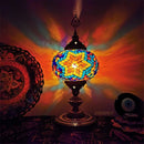 Axyaa Vintage Mosaic Glass Table Lamp Handcrafted Art Deco Bedside Night Light