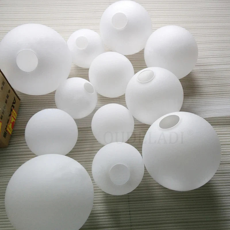 Axya White Glass Lampshade Dia10/12/15cm 20cm 25cm Round Ball Light Cover Fitting