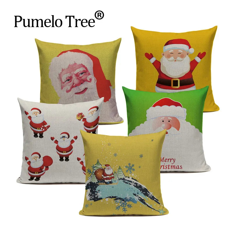 Axyaa Christmas Birthday Cushion Cover 45X45cm - Bedroom Sofa Decor Cojines