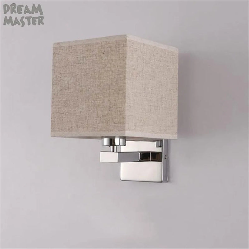 Axyaa Vintage Black White Flax Wall Sconces with Linen Shade