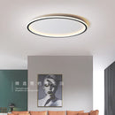 Axyaa White & Black Modern Circular Ceiling Lamp for Living Room, Bedroom, Study