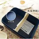 Axyaa Navy Style 1 Layer Bento Box 670ml, Japanese Microwave Lunch Container