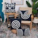 Axyaa Navy Blue Moroccan Embroidered Cushion Cover 45x45cm