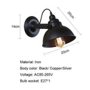 Axyaa Industrial Wall Sconce Black Wall Light E27 Indoor Retro Loft Bedside Lamp