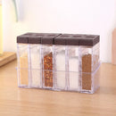 Axyaa Spice Storage Jars Set, Transparent Double-Sided Opening Containers
