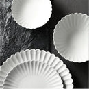 Axya Gray Petal Ceramic Dinner Plate Kitchen Tray Bowl Soup Cook Tool