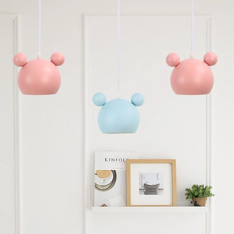 Axya Nordic Mickey Kids Room Pendant Lamp - Creative Cartoon Design