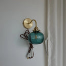 Axyaa Glass Ball Wall Sconce LED Pull Chain Switch Modern Nordic Stair Bedroom Mirror