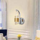 Axyaa Crystal LED Wall Sconce Modern Decorative Lamp for Home Bedroom