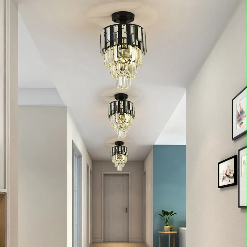 Axyaa Crystal Ceiling Chandelier for Home Lighting