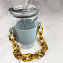 Axyaa PU Leather Water Bottle Holder With Strap - Stylish Beverage Cover