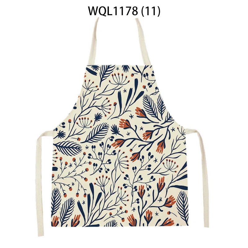 Tropical Jungle Print Kitchen Apron, Axyaa Plant Leaves Chef Bib for Kids Men Women