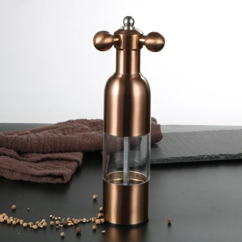 Axya Stainless Steel Rudder Grinder, Adjustable Ceramic Core, Pepper & Salt Mill