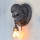 Axyaa Gorilla Resin Wall Sconce Nordic Retro Wall Lamp Decor Fixtures