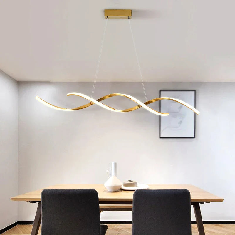 Axya Nordic Minimalist Helix Pendant Lamp for Luxury Dining and Bar Settings