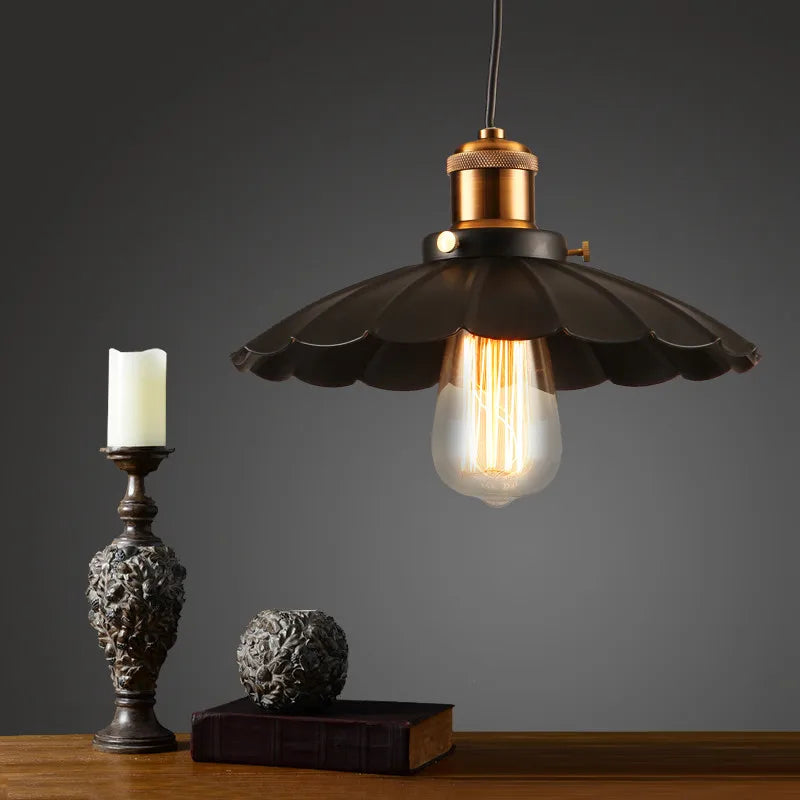 Axyaa Retro Industrial Pendant Lights - Vintage Loft Bar Lampshade, Living Dinning Room Hanging Lamp