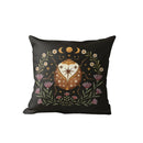 Nordic Cushion Cover 18x18 Black Double Side Printed Pillow Cover for Living Room Sofa by Axyaa