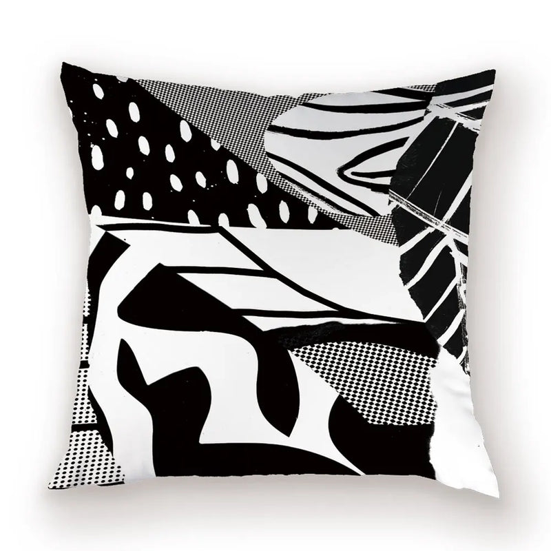 Axyaa Abstract Splice Pattern Pillow Case Bohemian Cushion Cover